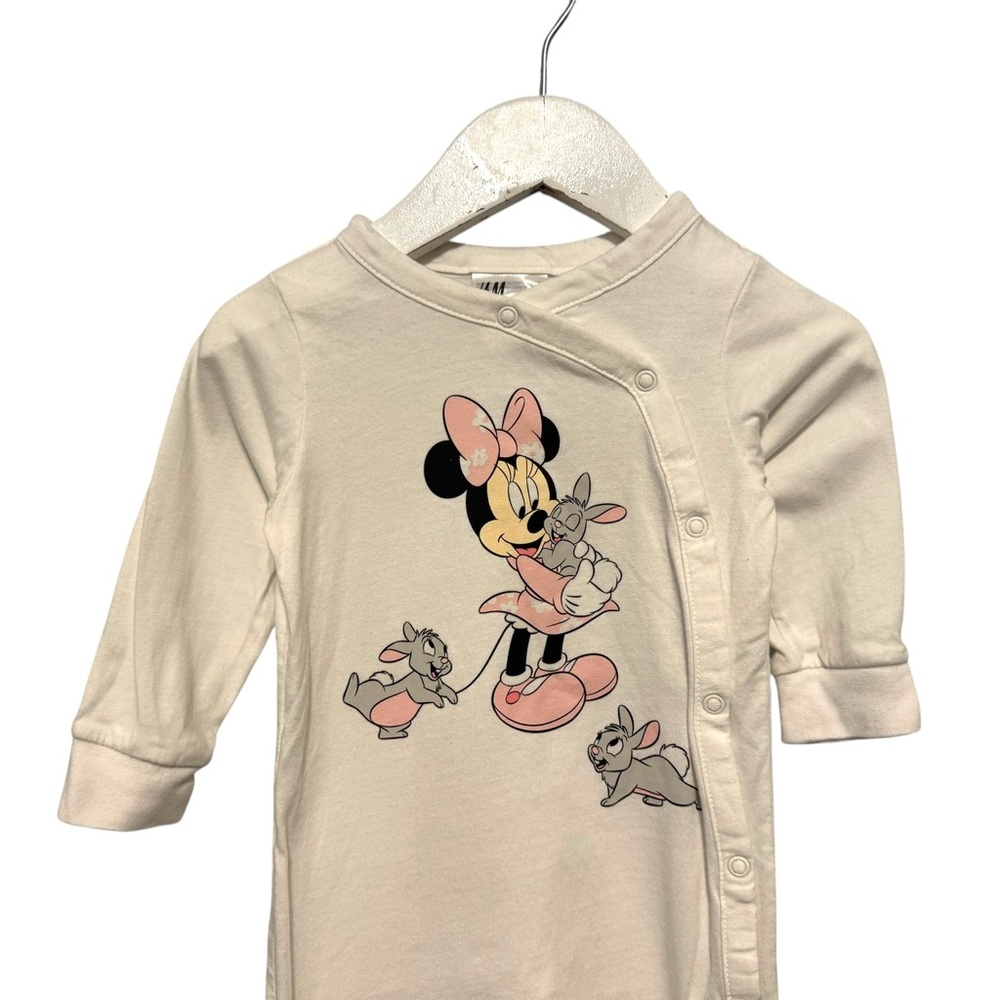 ⭐️ 5/$30 H&M Kids Disney Minnie Mouse One Piece Sleeper size 6 Months - Picture 2 of 2